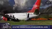 Jauja: 29 pasajeros fueron llevados al hospital tras incendio de avión - Noticias de jauja