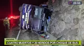 Ayacucho: Choque y despiste de bus dejó 4 muertos y 20 heridos - Noticias de despiste