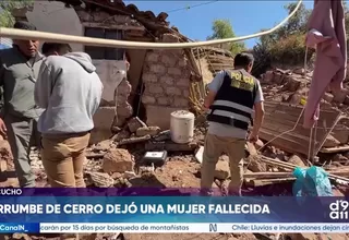 Ayacucho: derrumbe de cerro dejó una mujer fallecida