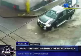 Ayacucho: fuerte lluvia y granizo soportó Huamanga de forma inesperada