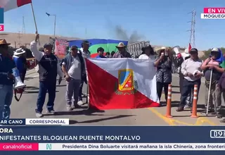 Bloquean puente en Moquegua por protesta contra contaminación