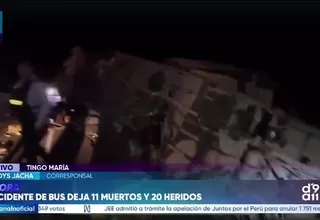 Bus interprovincial se despistó en Tingo María y dejó 11 muertos y más de 20 heridos
