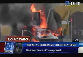 Camioneta que trasladaba a pastores evangélicos se incendió en Ica