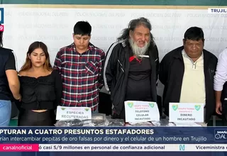 Capturan a banda que estafaba con pepitas de oro en Trujillo