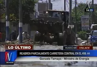 Carretera Central: reabren parcialmente el tránsito en el kilómetro 44