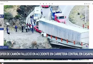 Carretera Central: tráiler volcó sobre auto y mató a dos personas