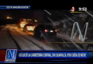 Junín: tránsito en la Carretera Central se normaliza tras nevada