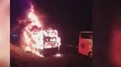 Casma: 46 pasajeros se salvaron de morir tras incendio de bus - Noticias de casma