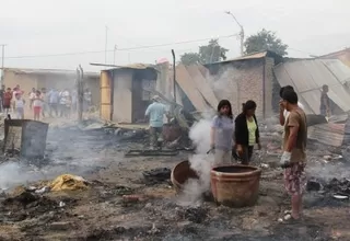 Casma: al menos 20 casas afectadas tras incendio en asentamiento humano