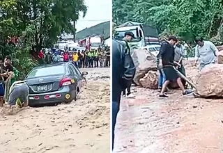 Chanchamayo: Lluvias causaron derrumbes y bloquean carretera