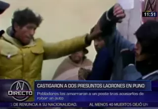 Chapa tu choro: pobladores de Puno castigaron a presuntos delincuentes