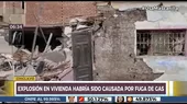 Chiclayo: Explosión en vivienda habría sido causada por fuga de gas - Noticias de explosiones