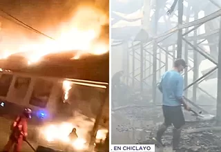 Chiclayo: Incendio en almacén  deja millonarias pérdidas