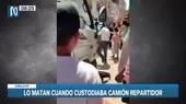 [VIDEO] Chiclayo: Lo asesinaron cuando custodiaba camión repartidor - Noticias de camion