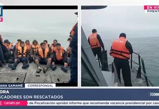 Chiclayo: Pescadores de una embarcación que se hundía en Pimentel fueron rescatados
