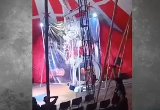 Chiclayo: Trapecista cayó durante show artístico