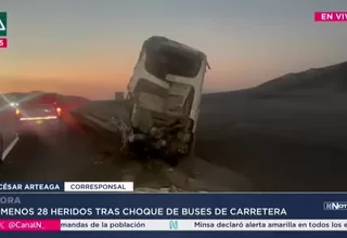 Casma: Choque de buses interprovinciales deja 28 heridos