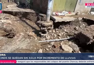 Ciudadanos se quedan sin agua por aumento de lluvias en Arequipa