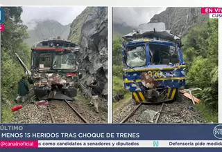 Colisión de trenes en Cusco deja un fallecido y varios heridos