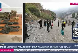 Comando Unificado de Pataz desarticula la banda criminal Los Zetas en la bocamina Porfiria en La Libertad