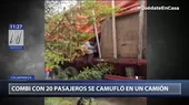 Una combi con 20 pasajeros se camufló en camión para llegar a Cajamarca - Noticias de Cajamarca
