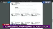 Presentan moción de rechazo de expresiones del presidente Castillo sobre salida al mar para Bolivia  - Noticias de mar-negro
