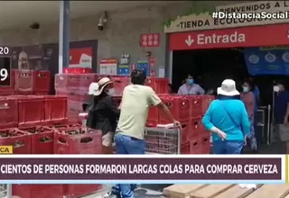 Ica: Cientos de personas forman largas colas para comprar cajas de cerveza