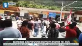 Cusco: Bloqueos aún persisten en pocos puntos del país - Noticias de andahuaylas