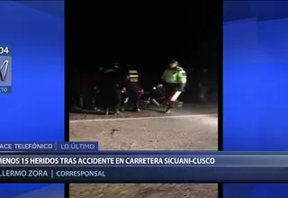 Cusco: Accidente dejó 15 personas heridas en carretera hacia Sicuani