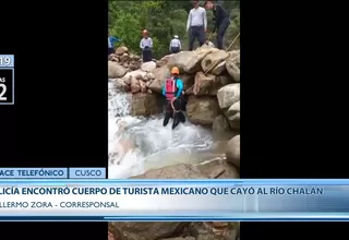 Cusco: Hallan cuerpo de turista mexicano desaparecido tras caer a río Chalán