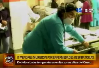 Cusco: murieron 17 menores de edad por intenso frío