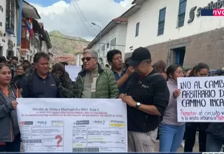 Cusco: Operadores turísticos protestan por cierre del Camino Inca