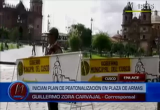 Cusco: polémica por proyecto para 'peatonalizar' la Plaza de Armas