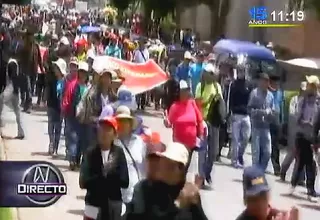 Cusco: Quinientos agricultores protestaron en el Centro Histórico