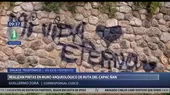 Cusco: Realizan pintas en muro arqueológico de ruta Qhapaq Ñan - Noticias de muro