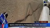 Cusco: realizan pintas en muro del centro arqueológico del Coricancha - Noticias de muro