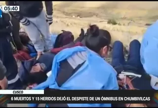 Cusco: Seis muertos deja despiste de bus que tomó trocha por bloqueo de vías