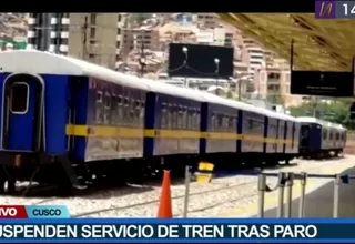 Cusco: Suspenden servicio de trenes por anuncio de paro regional