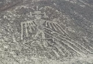 Descubren un nuevo geoglifo con forma de inca en un cerro de Palpa