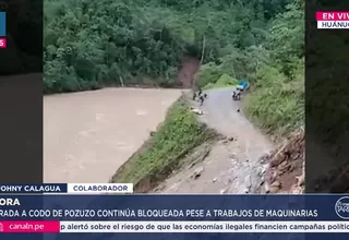 Deslizamiento bloquea vía Pozuzo-Oxapampa por una semana