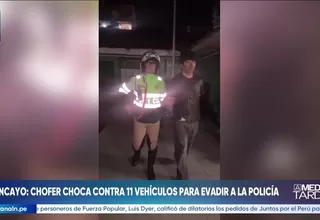 Detienen a chofer ebrio tras chocar 11 vehículos en Huancayo