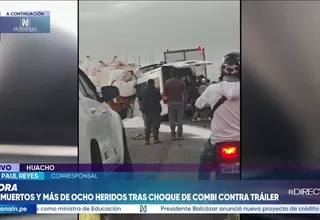 Dos fallecidos y 10 heridos deja colisión de miniván con tráiler