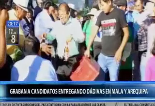 Elecciones 2018: graban a candidatos entregando dádivas en Mala y Arequipa