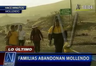 Familias abandonan Mollendo en medio de protestas por Tía María