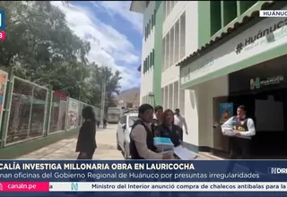 Fiscalía investiga obra de S/ 38 millones en Huánuco