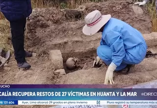 Fiscalía recupera restos de 27 víctimas en Huanta y La Mar