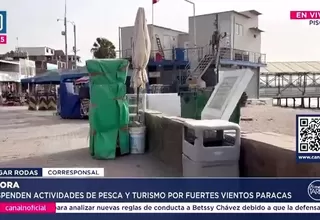 Fuertes vientos paralizan el turismo en Paracas