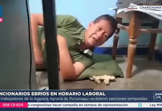 Funcionarios ebrios en agencia agraria de Chanchamayo