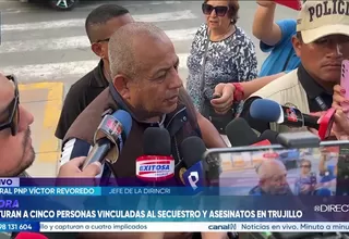 General PNP Revoredo se pronuncia tras liberación de secuestrado en Trujillo