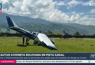 Hallan avioneta en pista clandestina del Vraem con placa clonada